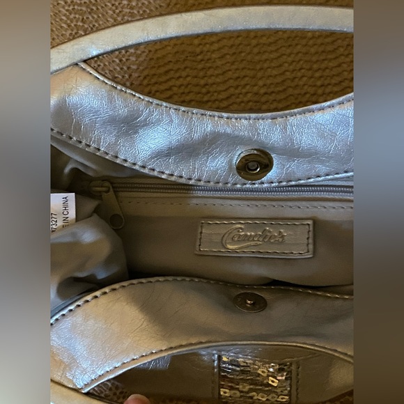 3/$15 Candies silver sequin clutch with magnetic closure - Picture 5 of 7